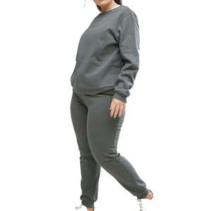 Conjunto de chándal informal marrón para mujer, Top corto con pantalones holgados, chándal de algodón para mujer, 2025 - Product Image 1