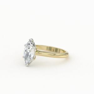 Elegante corte Marquesa VVS2 E Color Lab Grown Diamond anillo de compromiso IGI certificado personalizado oro plata al por mayor OEM ODM proveedor - Product Image 4