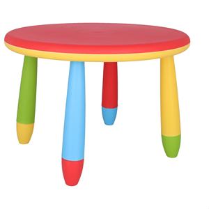 Tavolino rotondo rosso in plastica WELL HOME per bambini 70x48cm - Tavoli per bambini - Product Image 1