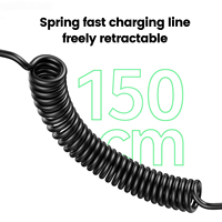 Câble Micro-USB vers Type-C de haute qualité 3A 1M Modèle 1101189, charge rapide 3A et transfert de données pour imprimantes, vert