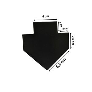 Cancellabile lavagna PVC etichetta nera 18 mm secchio di legno tanica inserto a scatto 10 pz