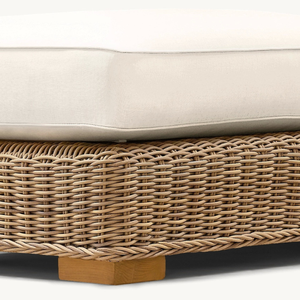 Ottoman design moderne pour sièges d'intérieur avec des accents de rotin de bonne qualité et des coussins moelleux - Product Image 6