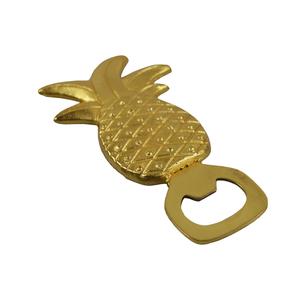 Dernière arrivée ouvre-bouteille en laiton doré brillant de luxe royal ananas design en relief accessoires de vin et de bar faits à la main - Product Image 1