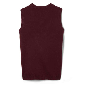 Gilet pull personnalisé pour collège, col en V, 100 % acrylique, anti-boulochage, style unisexe, logo personnalisé, uniforme scolaire sur mesure - Product Image 2