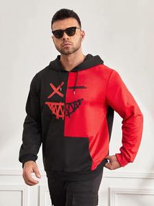 Sudaderas con Capucha de Bloques de Color para Hombre, Invierno, al por Mayor, con Logotipo Personalizado, Teñido Liso, Impermeables, Colores y Tallas Personalizadas - Product Image 4