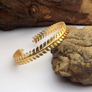 Brazaletes de joyería de mano para mujer de alta calidad, brazalete de moda de hueso de latón hecho en India, pulseras de joyería de moda, precio de fábrica - Product Image 2