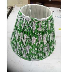 Nouvel arrivage d'abat-jour suspendu en tissu de lin imprimé numérique bleu vert empire droit portable mini cône pour abat-jour de lampe de table - Product Image 4