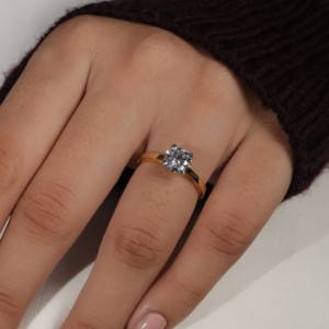 925 argent Sterling romantique mariage fiançailles bande bijoux 1CT D couleur ronde haute qualité Moissanite anneau pour les femmes - Product Image 5