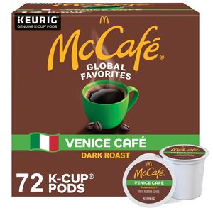 Mccafe Venice Cafe, single Serve Coffee Keurig K-Cup pods, กาแฟคั่วเข้ม, 72 COUNT