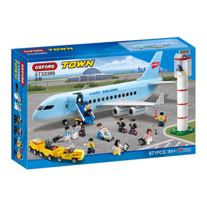 Juego de bloques de construcción del aeropuerto de Oxford Town, 671 piezas, modelo de avión de 8 años o más, juguete para niños, juego de construcción - Product Image 1