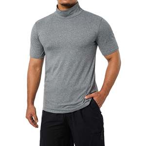 Camiseta de Cuello Alto para Hombre, 220 g/m², Tejido Grueso |   Camisa de Golf de Corte Ajustado de Manga Corta |   Top de cuello alto estilo streetwear |   Logotipo Personalizado OEM - Product Image 3