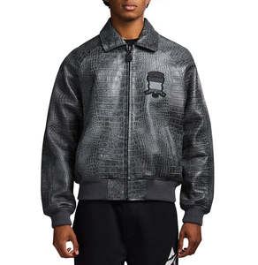 Veste en cuir de qualité supérieure pour homme Avirex, personnalisable, ODM, caractéristiques réglables, design patchwork brodé - Product Image 1