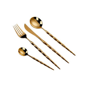 Best Selling Indian Wholesaler low price <b>Gold</b> <b>Mirror</b> Polished Stainless Steel Flatware Cutlery Set For Any Occasion Party usage - Product Image 1