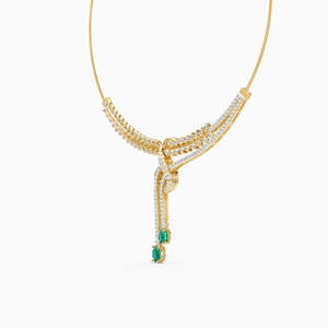 Collar con Colgante de Diamantes Chapado en Oro Amarillo Clásico de 18K, Corte Brillante, Diseño Minimalista, Unisex, para Compromiso o Uso Diario - Product Image 6
