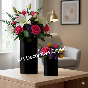 Juego de Jarrones Cilíndricos Modernos de Acero Inoxidable Pulido, Jarrones de Metal para Plantas de Tamaño Personalizado, Jarrón Portátil de Sobremesa para Hogar/Hotel - Product Image 2