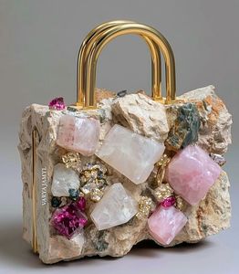 Bolso de Mano de Resina de Lujo con Bordado y Pedrería, Diseño Veraniego, Ecológico, Alta Calidad al Mejor Precio - Product Image 3