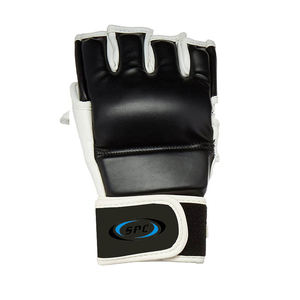 Gants d'entraînement MMA professionnels pour hommes et femmes, matériau PU durable, évacuation de l'humidité, sangle de poignet réglable, équipement MMA confortable - Product Image 4