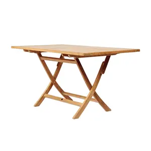 High Quality Folding Rectangular Teak Outdoor Table for Home and Hotel Garden Teak Table Furniture Modern Style