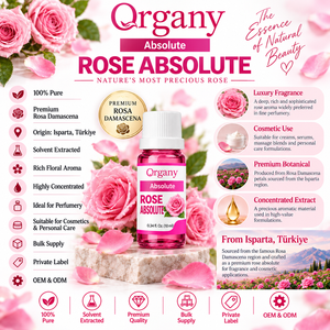 Absolue de Rose Pure à 100% Isparta Turque Rosa Damascena Qualité Parfumerie Extrait de Fleur Extrait par Solvant Anti-rides Longue Durée - Product Image 2