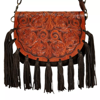 100% sac à bandoulière à la mode de luxe en cuir véritable pour femmes style vintage avec doublure en coton d'Inde