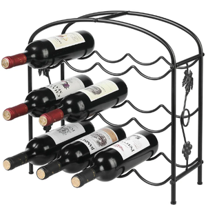 Customized Iron <b>Metal</b> Wire <b>Wine</b> <b>Rack</b> with Anti-Slip Showcase Countertop Decorative Stand for Wedding Occasions - Product Image 3