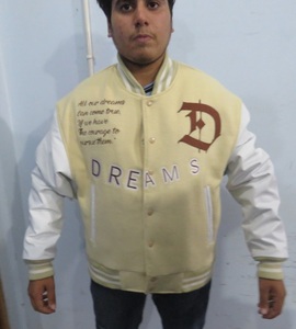 Wholesale Varsity <b>Jacket</b> Pain Blank Custom Logo Winter College <b>Jacket</b> Wool Good Quality Men's Baseball Varsity <b>Jacket</b> - Product Image 1