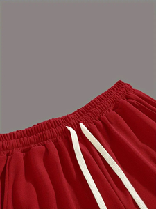 Elastic Waist <b>Shorts</b> With Pockets <b>Men's</b> Solid Color Summer Outfit Set <b>Men's</b> <b>Short</b> Sleeve Crew Neck T-shirt <b>Work</b> Out Daily Wear - Product Image 2