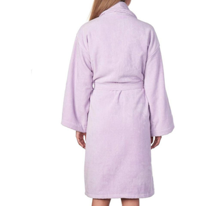 Albornoz de Lujo Unisex al por Mayor, de Terciopelo Blanco, 100% Algodón, Tejido Sólido, para Hotel y Uso Doméstico, Secado Rápido, Transpirable y Suave - Product Image 2