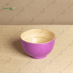 ชุดชามไม้ไผ่แบบใช้แล้วทิ้ง เป็นมิตรกับสิ่งแวดล้อม ดีไซน์คลาสสิก พร้อมสีที่กำหนดเอง สำหรับใช้ในบ้านและงานเลี้ยงอาหาร จากโรงงานหนามดิง - Product Image 1