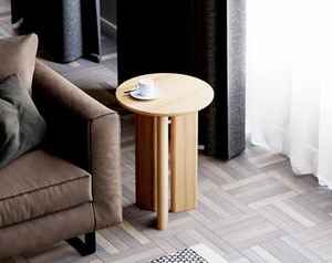 Mesita de noche moderna de roble macizo ecológico hecha a mano con almacenamiento para dormitorio y sala de estar - Product Image 2