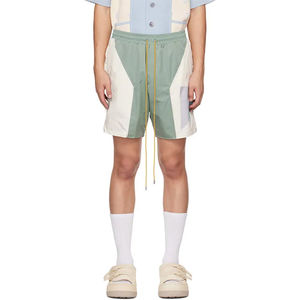 Venta al por mayor en línea chándal personalizado unisex bloque de color de gran tamaño transpirable 2 piezas con cremallera de nylon hombres chaqueta cortavientos conjuntos cortos - Product Image 6