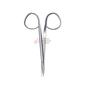 Ribbon Handle Iris Scissors 11cm Straight <b>Large</b> <b>Ring</b> Surgical Dental Instruments Iris Scissors Ribbon Handle Supercut Scissor CE - Product Image 5