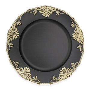 Assiette de service ronde en métal argenté de grande qualité, finition décorative, assiettes de service pour les événements de mariage et la salle à manger à domicile - Product Image 5