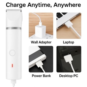 Cortapelos portátil moderno seguro para mascotas para gatos y perros, recortador de pelo eléctrico y molinillo de uñas con carga rápida USB - Product Image 6