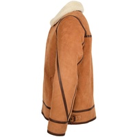 Nouveau blouson B3 en cuir shearling marron style bombardier pour hommes veste d'hiver chaude en fausse fourrure traitée