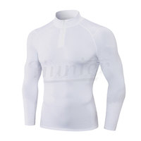 Vente en gros de vêtements de course à manches longues personnalisés pour hommes, séchage rapide, compression sous la couche de base, hauts de chemise, vêtements de jogging