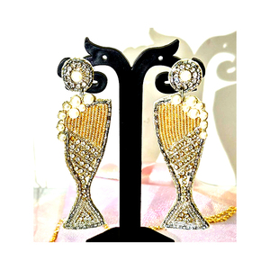 Pendientes de cuentas de lujo para Diwali y bodas y otras ocasiones festivas Compre ahora al precio más bajo - Product Image 6