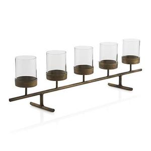 Porte-bougie décoratif en métal au design élégant pour la décoration du salon et de la table à manger - Product Image 1