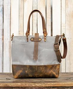 Crossbody <b>Bag</b> <b>Large</b> Made in Pakistan the Leather and Waxed Canvas <b>Tote</b> LCTG-0007C - Product Image 4