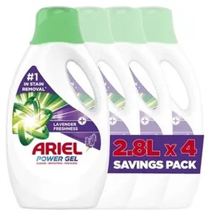 Ariel <b>Laundry</b> <b>Detergent</b> Lavender Freshness Power Gel, 11.2L (2.8L x 4 ) - Product Image 1