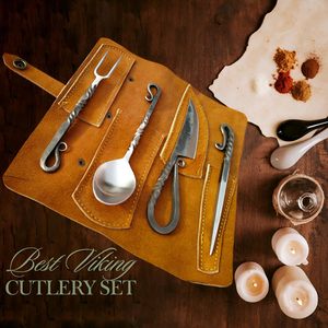 Hojas de Cuchillo Vikingas MDM Hechas a Mano Personalizadas, Cuchillo Largo de Camping con Funda - Hoja Celta de Guerrero Medieval de Acero de Damasco Grabada con Toro - Product Image 5