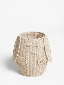 New Arrival <b>Wicker</b> rattan <b>White</b> Bunny Kids Storage <b>Basket</b> Bedside Table For Baby Hamper Kid <b>Basket</b> Made In Vietnam - Product Image 5