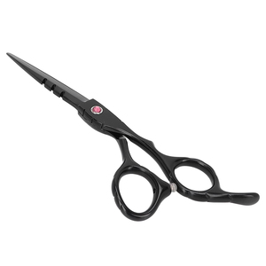 Ciseaux de coiffure professionnels en acier inoxydable 440c, lames extra-affûtées, avec anneaux de maintien pour trois doigts, pour salon de coiffure - Product Image 2