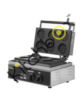 Kitchbox Industrial Commercial Liege <b>Waffle</b> <b>Maker</b> (6 Pieces) - Product Image 3
