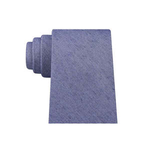 For Calvin Klein Men's Navy Denim Solid Slim <b>Tie</b> Regular Size Printed Style Cotton and <b>Polyester</b> Material Bow <b>Tie</b> Style - Product Image 2