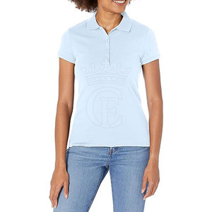 Polos de manga corta de alta calidad para mujer, ropa de calle, polos transpirables Unisex para mujer - Product Image 1
