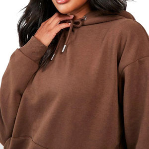 Conjunto de Sudadera con Capucha y Pantalones Cortos Personalizables para Mujer, 100% Algodón, Ligero, Transpirable, Impresión de Logotipo Personalizado, Servicio OEM - Product Image 4