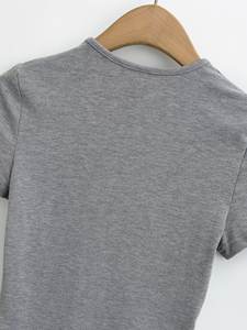 Custom High Quality Women Autumn <b>T</b>-<b>Shirts</b> 100% Cotton Slim Fit Breathable Casual <b>Raglan</b> Sleeve Short Sleeve <b>T</b>-<b>Shirt</b> Wholesale - Product Image 6