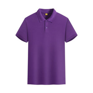 Verano de alta calidad para hombres para Polos transpirable algodón Spandex suave tejido sólido personalizable bordado Logo ropa Casual - Product Image 6