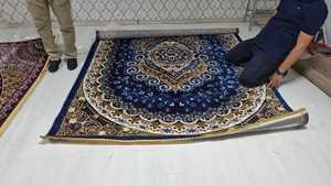 Tapis turc antique fait à la machine en polyester résistant aux taches à poils longs Grand tapis vintage afghan turkmène rouge de style oriental tissé - Product Image 2